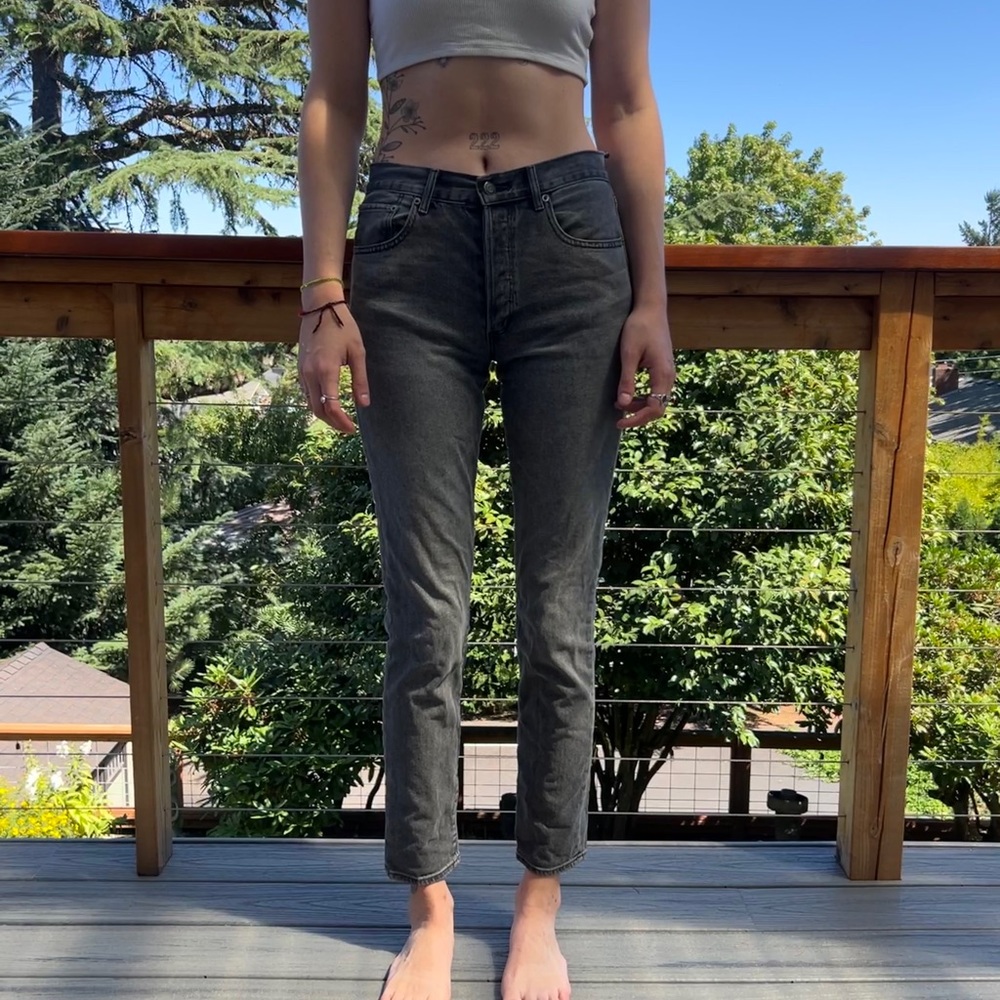 Grey, AE boyfriend jean